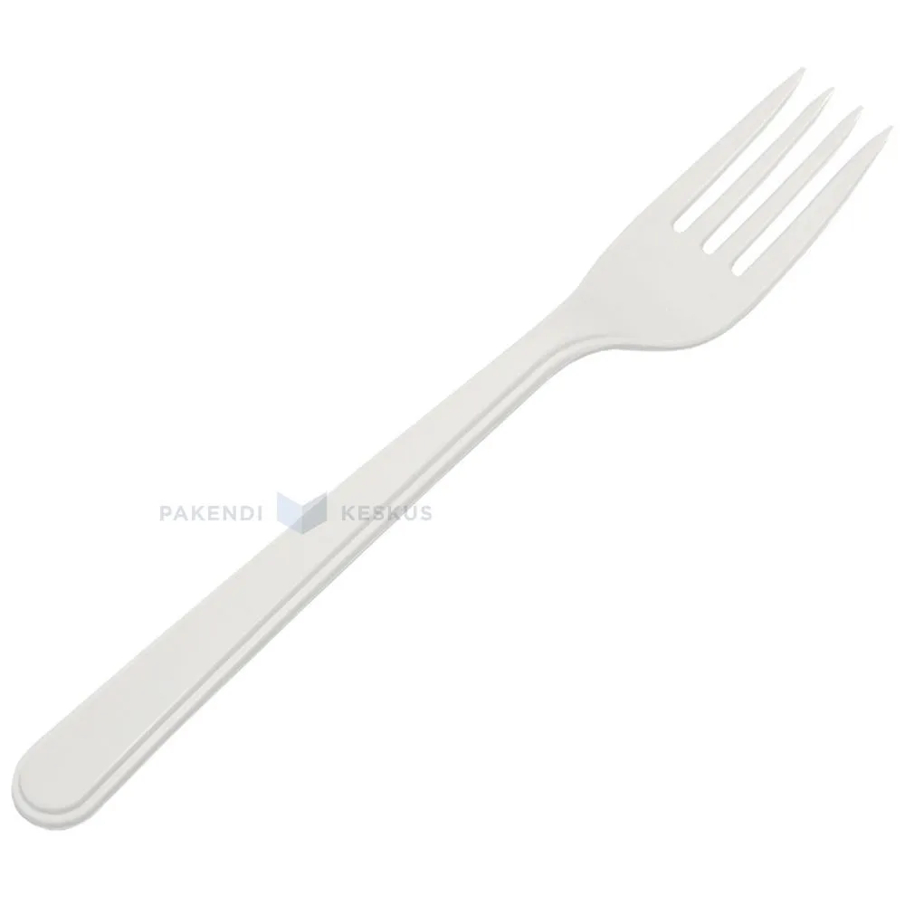 Reusable plastic fork 18cm 125x machine washable, 100pcs/pack