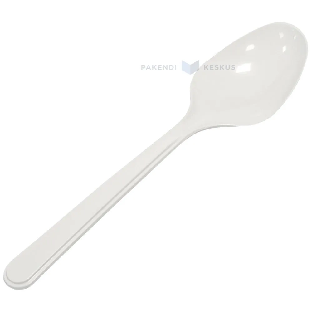 Korduvkasutatav plastikust supilusikas 18cm 125x masinpestav, pakis 100tk