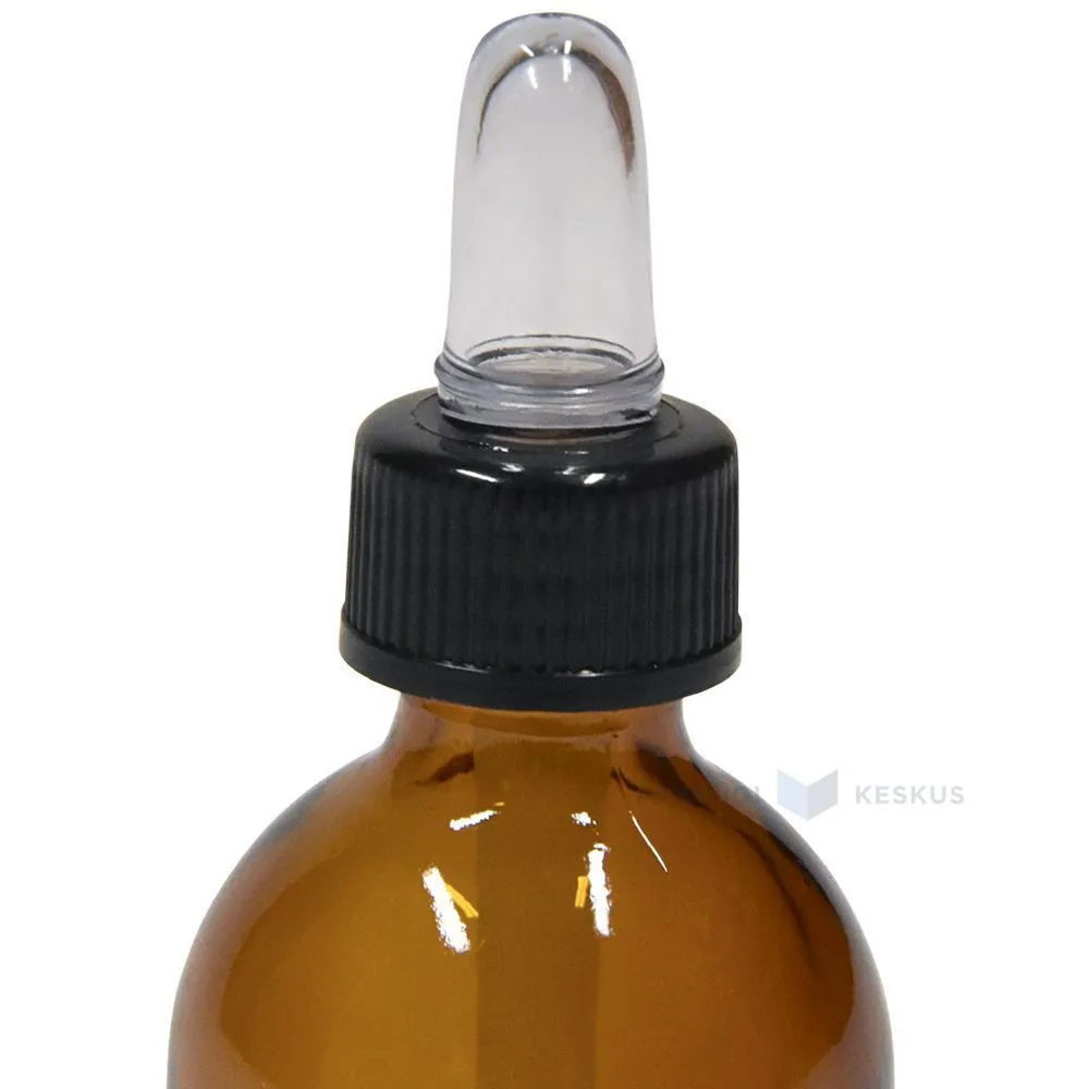 Black pipette dropper for 30ml glass bottle with diameter 18mm