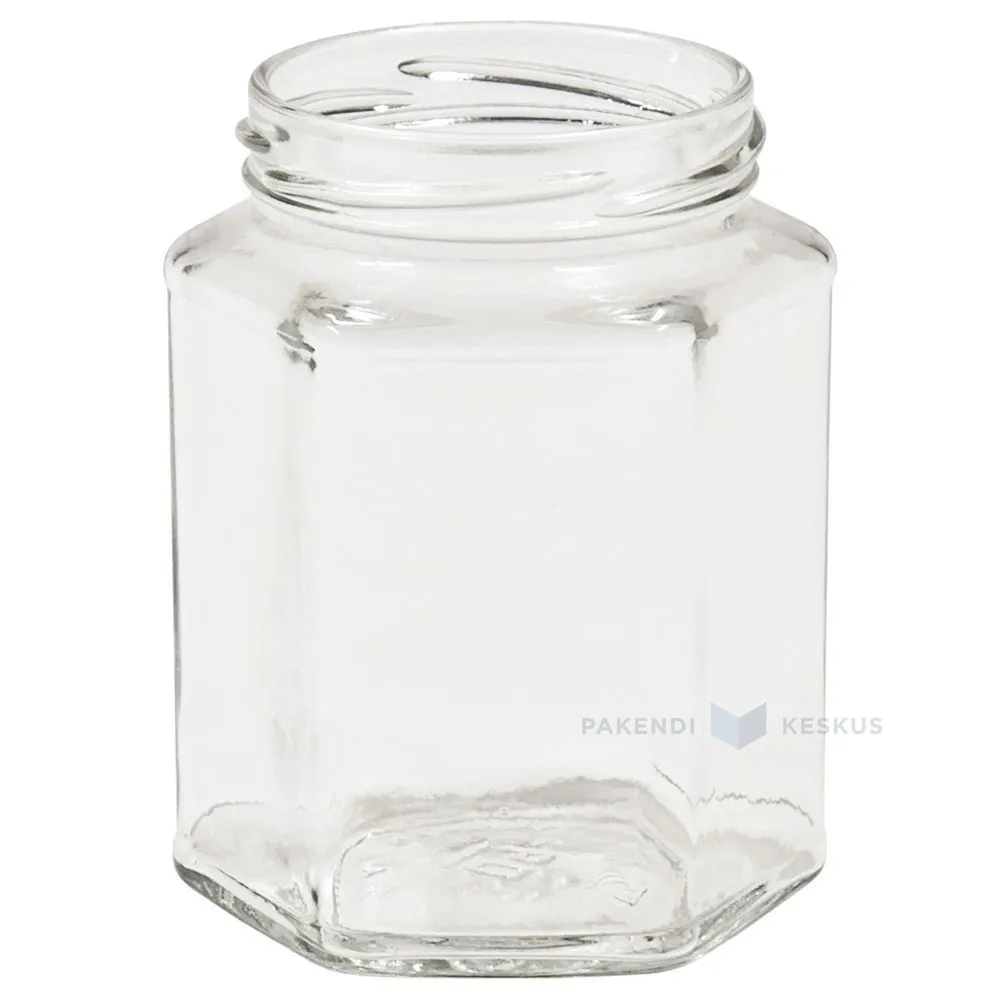 Klaaspurk ilma kaaneta Esagonale 314ml diameetriga 63mm