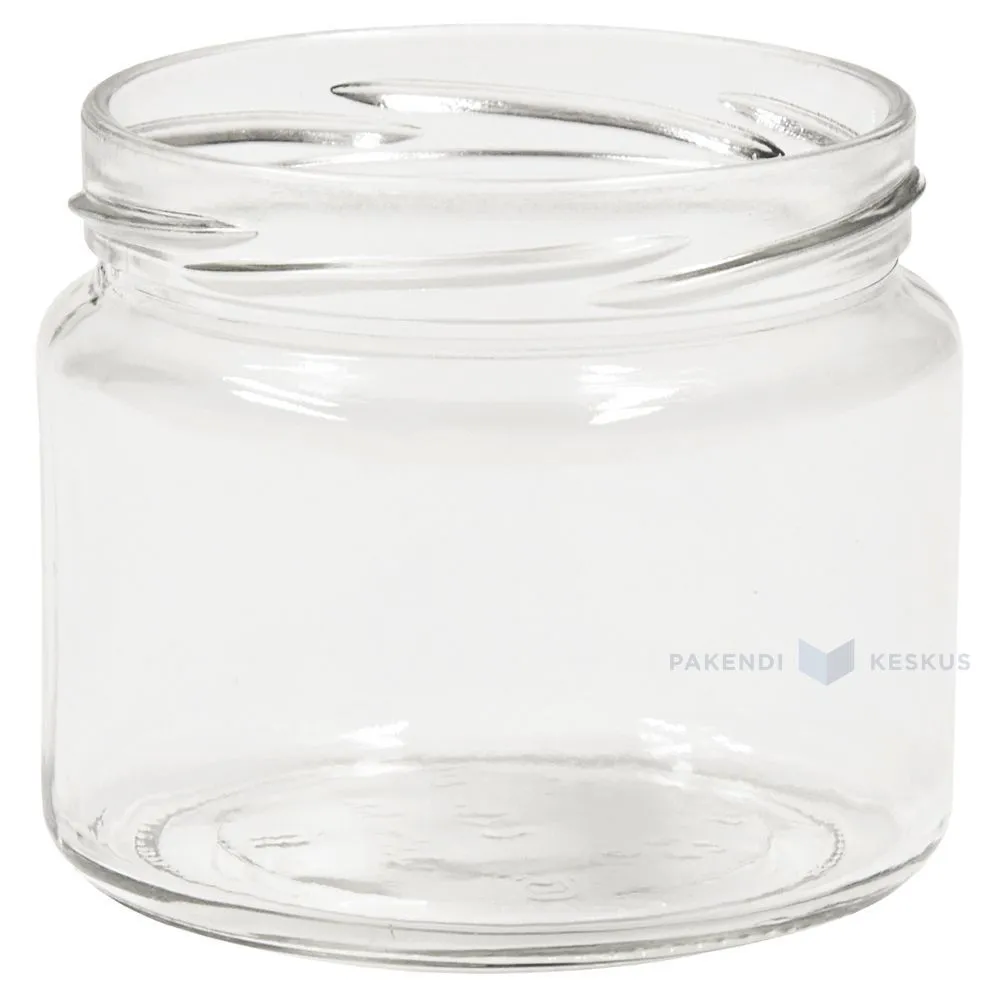 Klaaspurk ilma kaaneta 330ml diameetriga 82mm