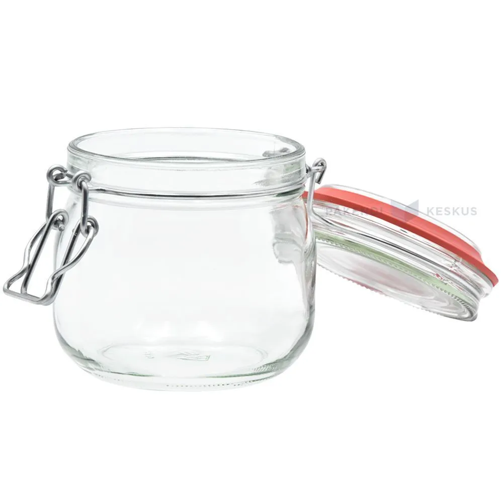 Klaaspurk klambriga kaanega Ermetico 580ml diameetriga 90mm