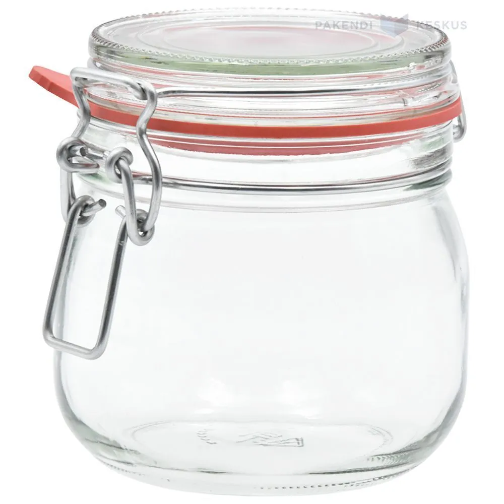 Klaaspurk klambriga kaanega Ermetico 580ml diameetriga 90mm