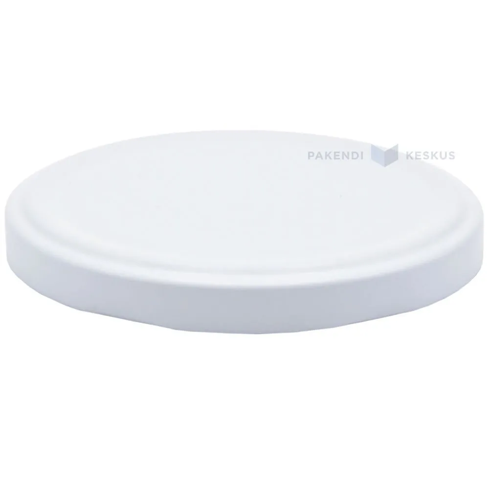 Matte white lid for glass jar diameter 89mm height 10mm