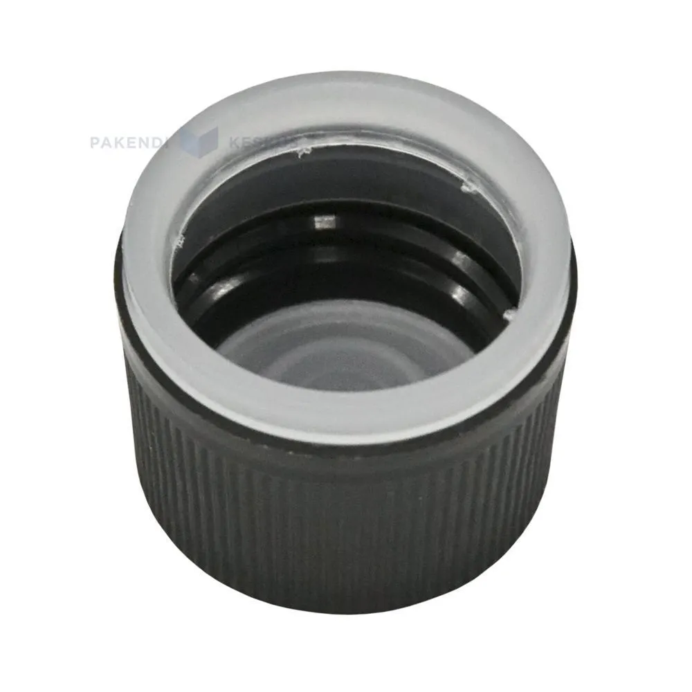Black safety cork for glass bottle with diameter 18mm
