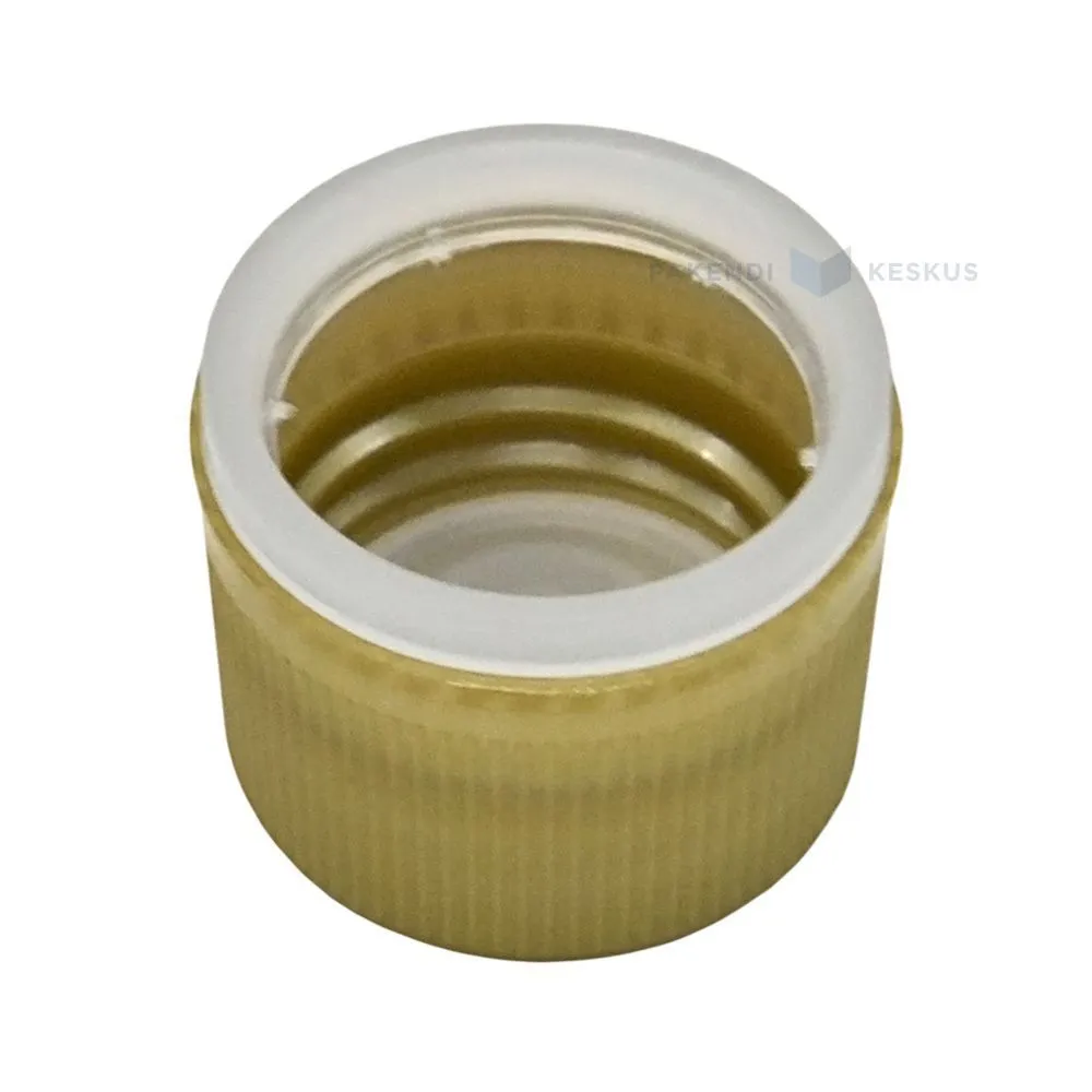 Golden safety cork for glass bottle with diameter 18mm