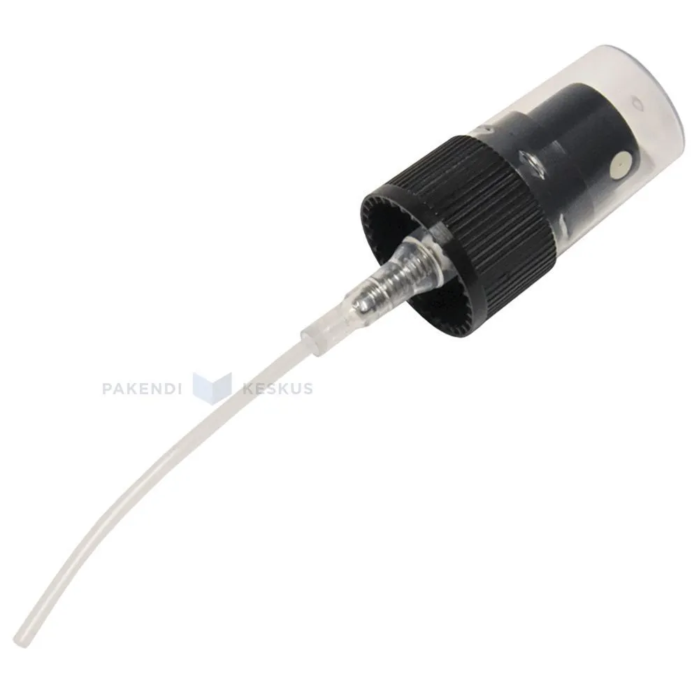 Black spray cork for 30ml glass bottle with diameter 18mm