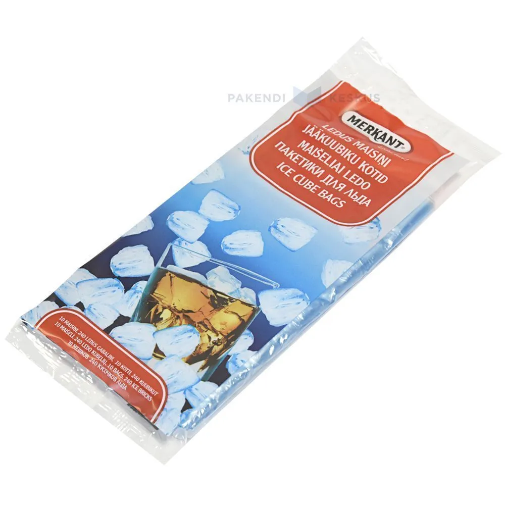 Ice cube bag for 24 cubes, 10 bags/pack