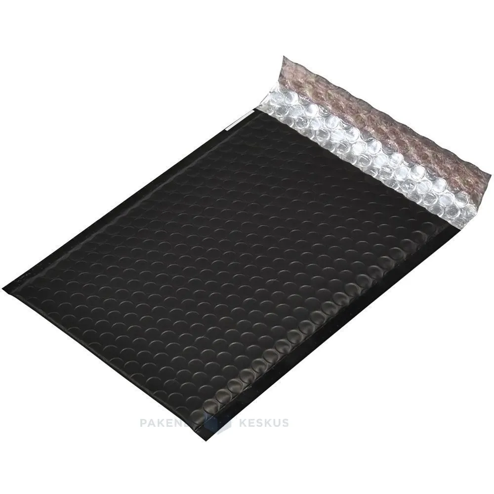 Matte black bubble envelope 17,5x25cm A5