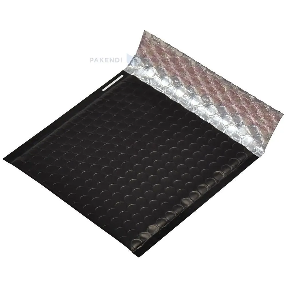 Matte black bubble envelope 16x16,5cm CD