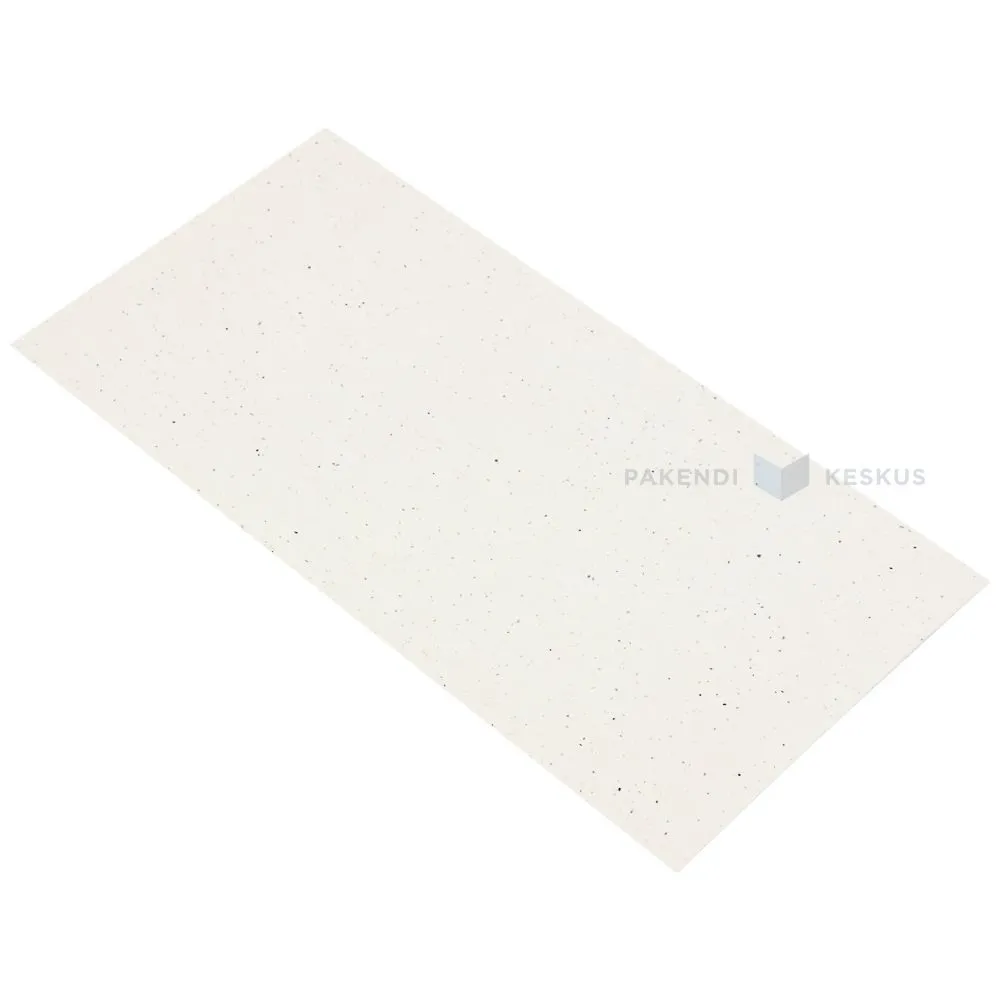 Mustatäpilise mustriga beezid taaskasutatud paberist ümbrikud 22x11cm, pakis 10tk
