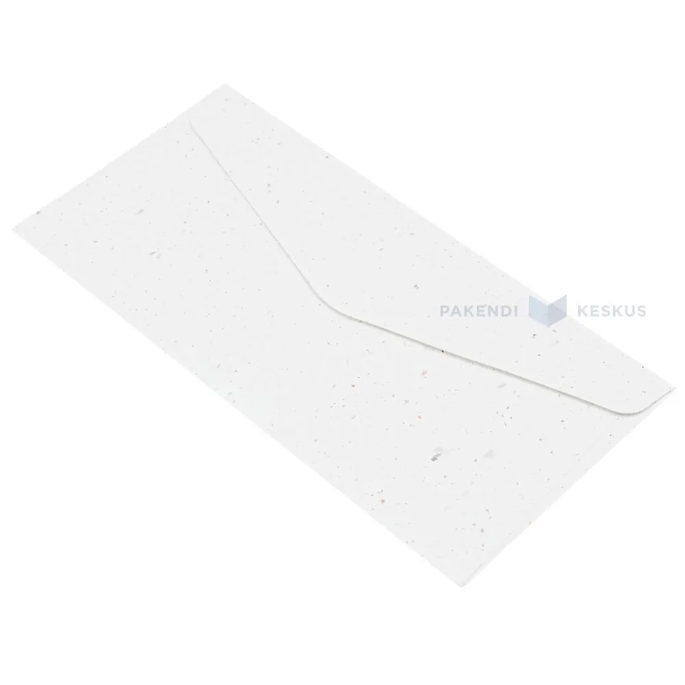 Brown frizzy pattern white recycled paper envelopes 22x11cm, 10pcs/pack