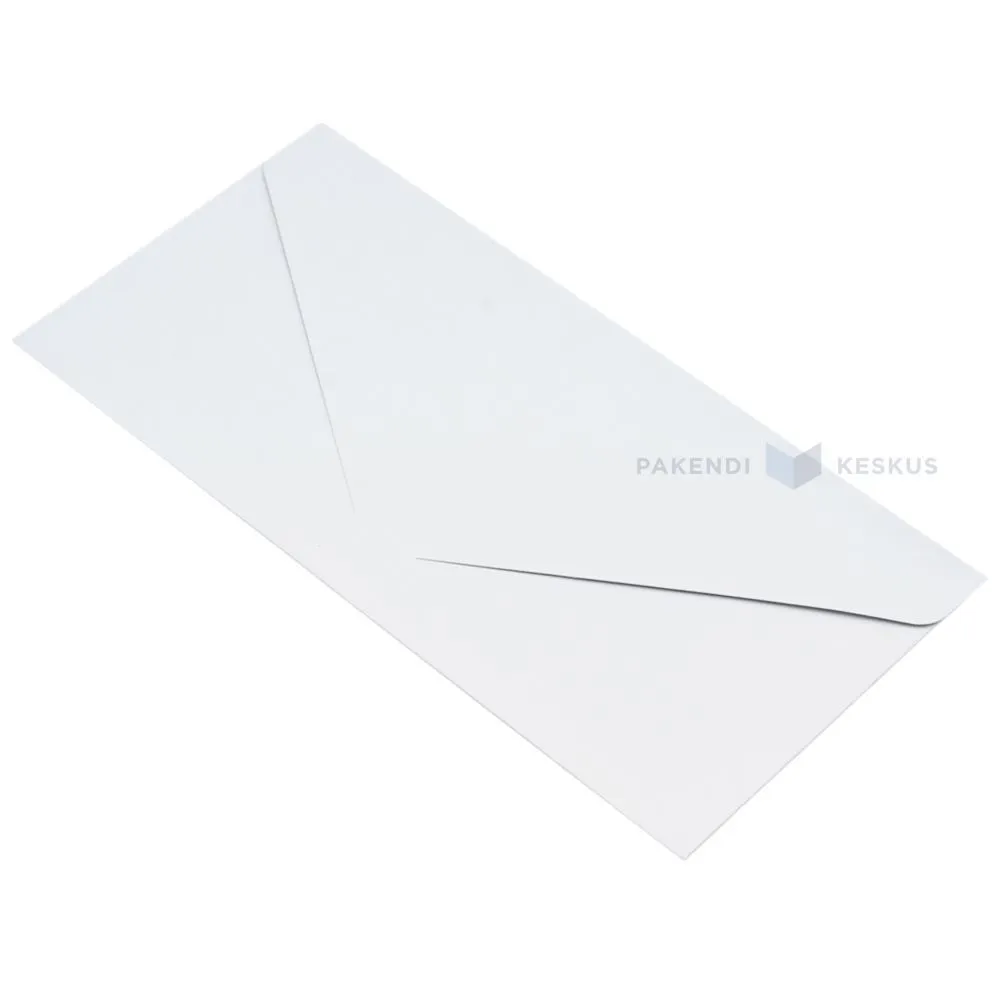 White decorative paper envelopes with a pocket 22x11cm, 5pcs/pack