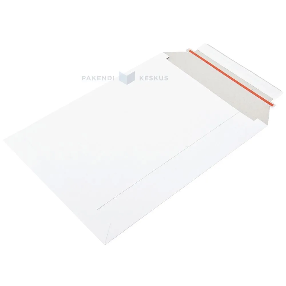 Белый конверт из картона серый внутри 24,8x35,2см А4