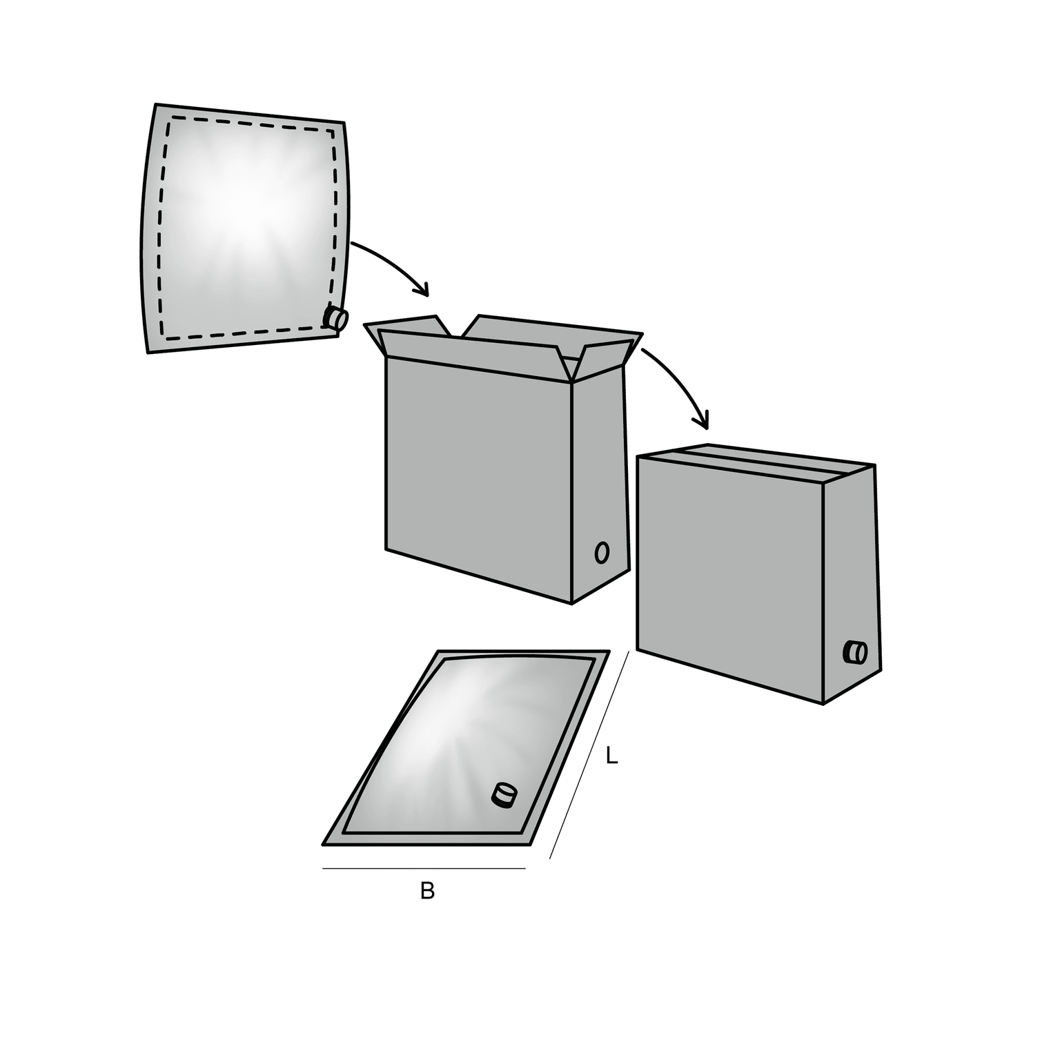 Four sides sealed (bag-in-box)