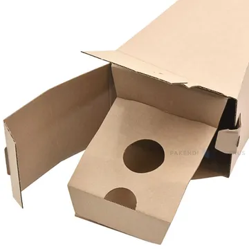 Pruun lainepappkarp veinile 125x80x326mm