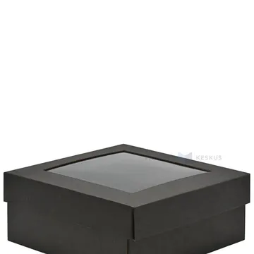 Black lid 190x190x35mm for corrugated carton box 190x190x80mm