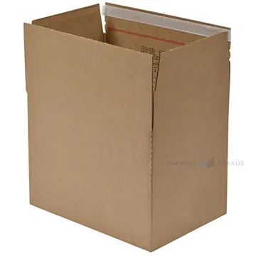 Corrugated carton box with glue strip opening strip and different heights 304x216x220-130mm
