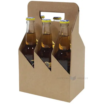 Corrugated carton box for 6 bottles 180x120x290mm diam 58mm