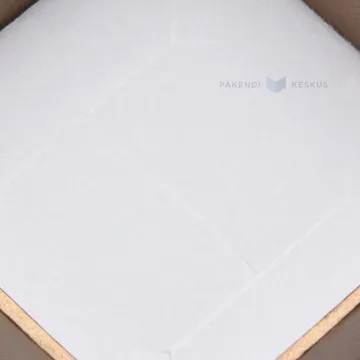 White gift box with white lid and golden edges 70x70x30mm with soft cushion