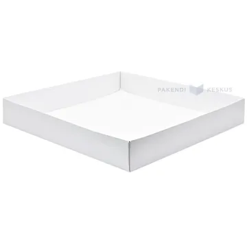 Pruun-valge kartongist PÕHI kinkekarbile 300x300x50mm