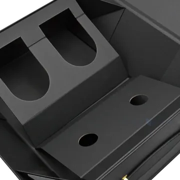 Black gift box with handle for wine 245x125x360mm