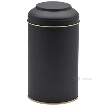 Matte black golden inside metal box with lid 89x150mm