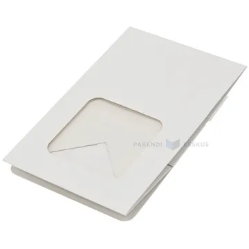 Kartongist valge aknaga koogikarp 13x13x7cm, pakis 20tk