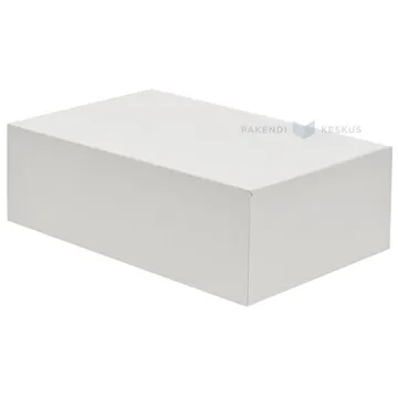 Kartongist valge koogikarp 21x14x7cm, pakis 20tk