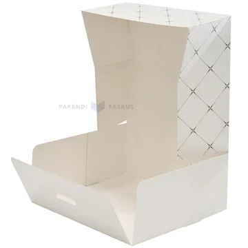Golden pattern cake box with lid 25x18x10cm, 15pcs/pack