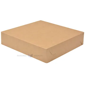 Cake box brown/white 27,5x27,5+6cm nr. 6, 200pcs/pack