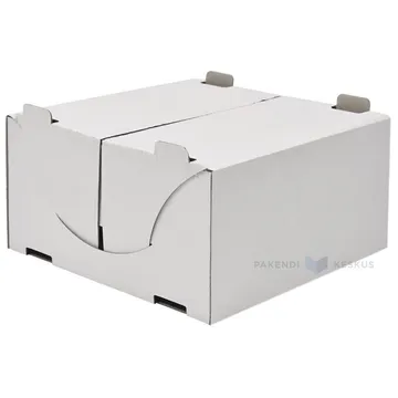 Minilainepapist valge-pruun tordikarp 203x203x104mm, pakis 25tk