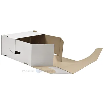 Minilainepapist valge-pruun tordikarp 243x243x116mm, pakis 25tk