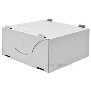 Minilainepapist valge-pruun tordikarp 243x243x116mm, pakis 25tk