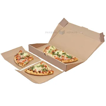 Pruun minilainepapist lisaperforatsiooniga pitsakarp 30x30x4cm, pakis 50tk