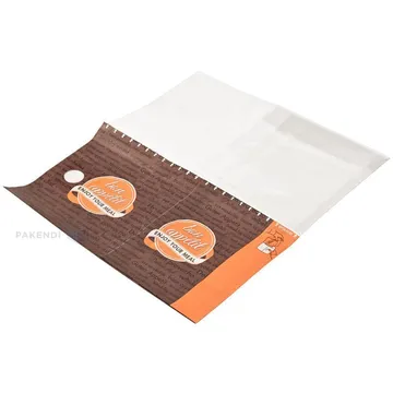 Orange cover for sandwich with Bon appetit print 13+7,5x28cm, 50pcs/pack