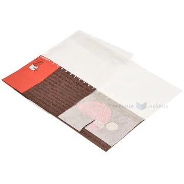 Svietsmaižu iepakojums sarkans ar apdruku "Bon appetit" 13+7x18cm, 50gb./iepakojumā