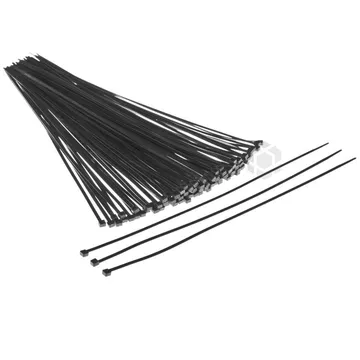 Melni plastmasas kabeļu savilcēji 3,6x300mm, 100gb/iepakojumā