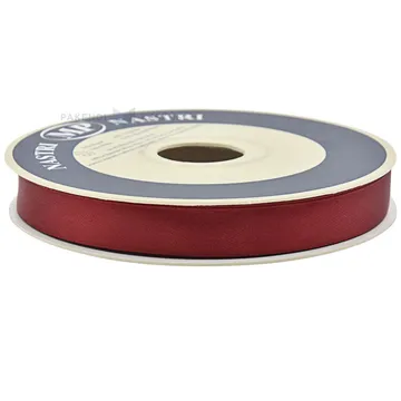 Burgundy satin ribbon 15mm wide, 50m/roll