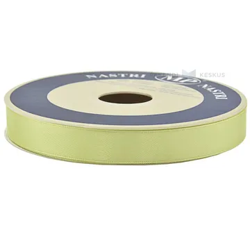 Light green satin ribbon 15mm wide, 50m/roll