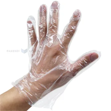 Transparent HD film gloves stacked, 50pcs/pack