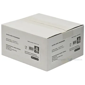 Transparent HD film gloves stacked, 1000pcs/box