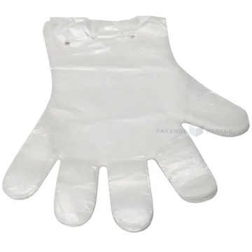Transparent HD film gloves stacked, 50pcs/pack