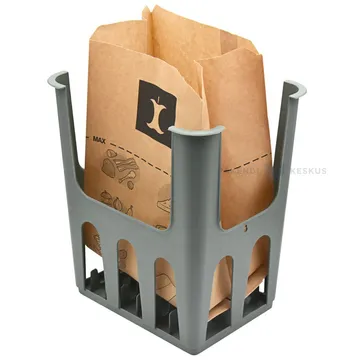 Brown compostable paper garbage bags 20+14x34cm 8L 70g/m2, 80pcs/pack