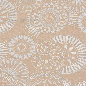 Brown ornaments print packaging paper 0,7m wide 70g/m2, 25m/roll