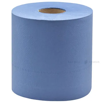 2-layered blue paper towel 19cm wide, 160m/roll