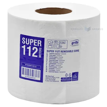 2-kihiline tualettpaber Grite Super 112T 13,4cm lai, rullis 112m