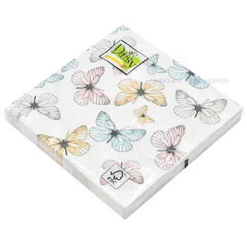 2-layered napkin with different butterflies 33x33cm, 20pcs/pack