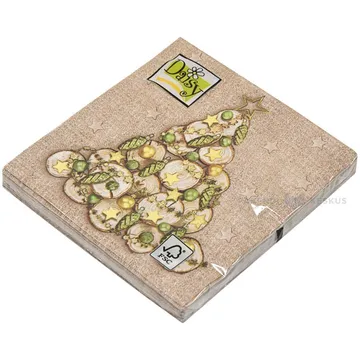 3-layered napkin with wooden tree 33x33cm, 20pcs/pack