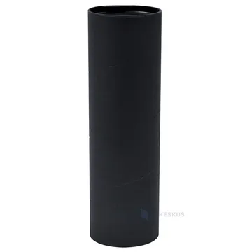 Black carton postal tube with two lids height 37cm diameter 11cm